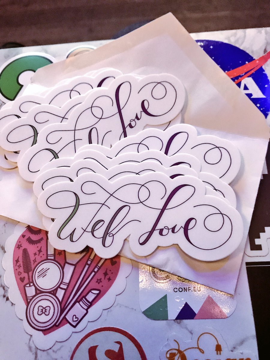 Una's tweet photo. Brought a few #weblove stickers from the original (and only) print run to @coldfrontconf
Come say hi! #coldfront17 https://t.co/Wy1FW2XGtA