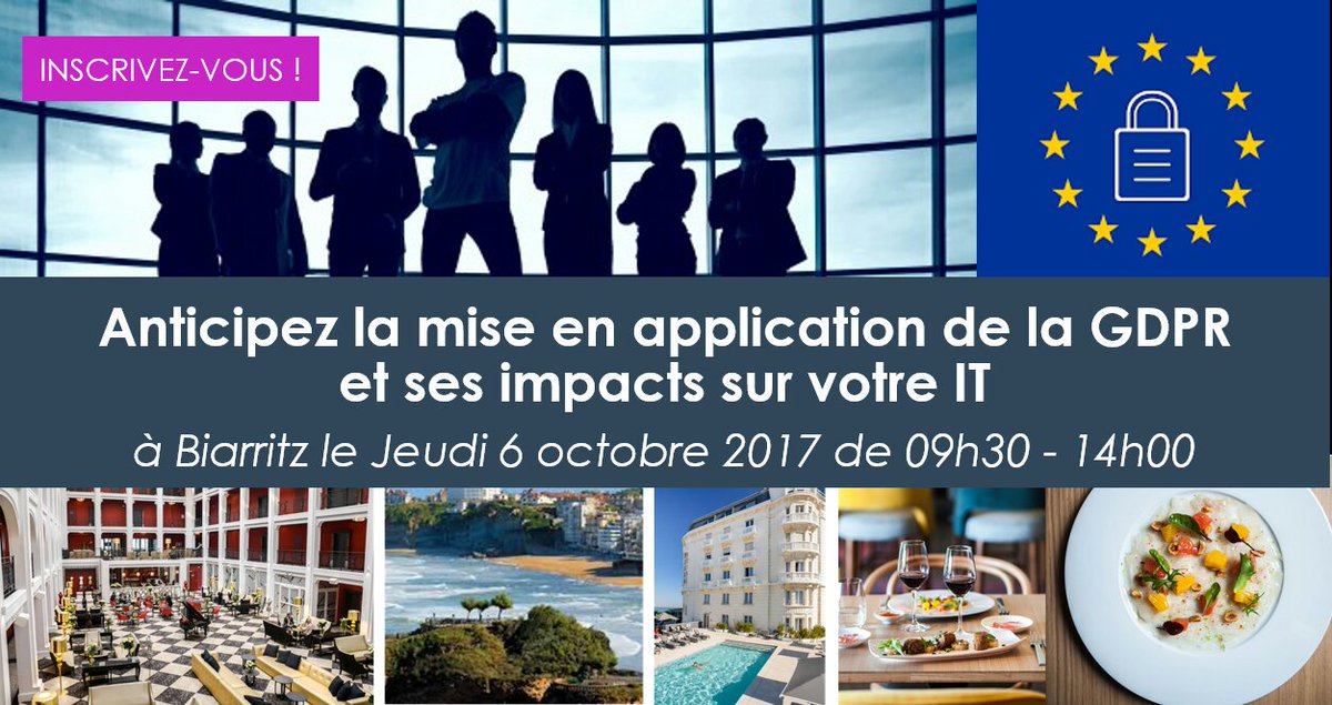 CheopsTechno's tweet photo. #agenda #GDPR - Rejoignez-nous à Biarritz le 6/10 avec @VaronisFR et @SentinelOne 
Inscrivez-vous : https://t.co/k2EbcgBwWu https://t.co/VftZlYMHlJ
