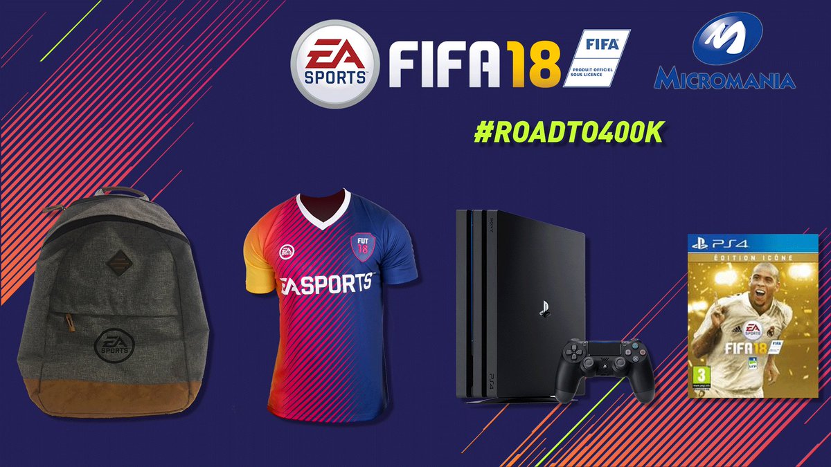 easportsfcfr's tweet photo. Félicitations ! Vous avez dévoilé tous les lots du concours #Roadto400k ! Un TAS choisira un gagnant parmi tous les RTs ! Merci à tous ! https://t.co/z4AoVOh7GN