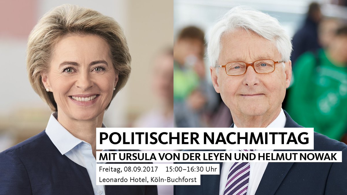 Helmut_Nowak's tweet photo. #Verteidigungsministerin Ursula von der Leyen kommt am Freitag nach #Koeln. Infos und Anmeldung hier: https://t.co/q17ZQDOZFW https://t.co/hb65hUt6v0