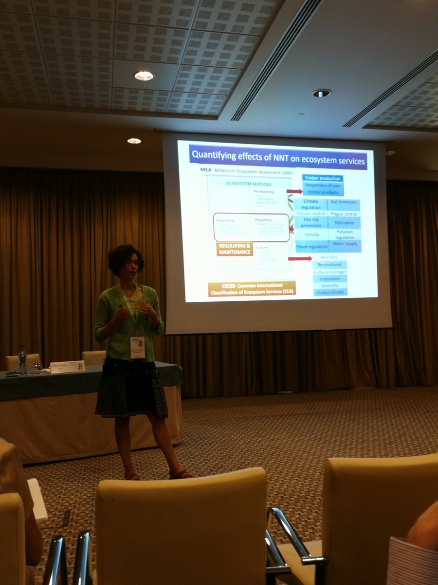 Pos&Neg #ecosystemservices by  #nonnativetrees, global analysis by Pilar Castro #EMAPI14