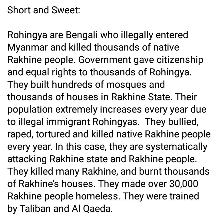 so called Rohingyas:myths &amp; real facts
