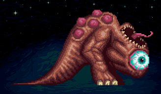 RobotNamedFight's tweet photo. Face Sluggard in the Surface City before you descend below. #MeatEveryDay #ARNF #DeathtotheMegabeast #pixelart #indiegames https://t.co/AlBz3LP11G