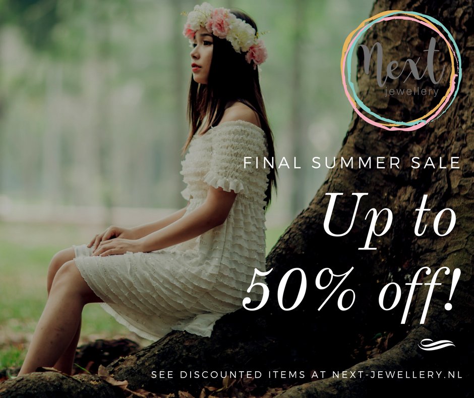 NextJewellery's tweet photo. En de laatste toevoeging aan de sale is gedaan. FINAL SALE!! Kijk snel op next-jewellery.nl #sale #sieraden #accesoires #armband #oorbellen https://t.co/cKrdyfGzDR