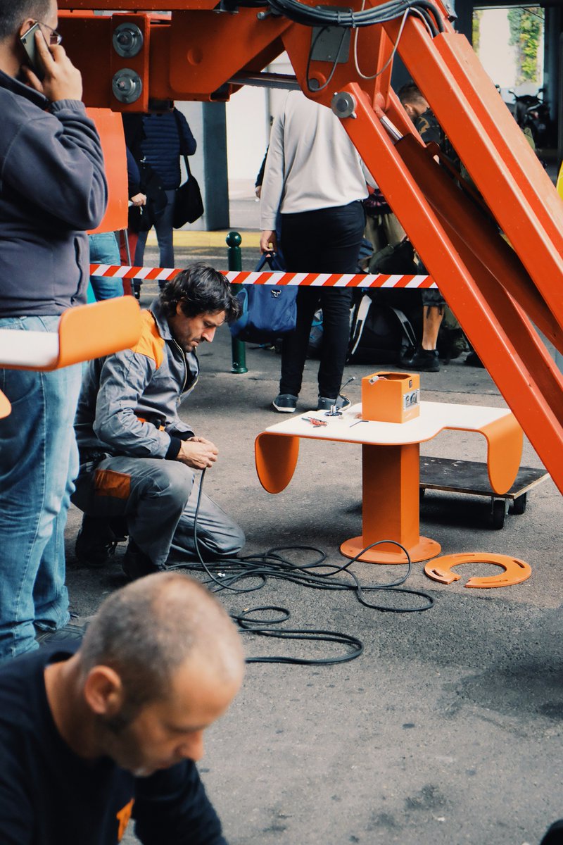 tf_urban's tweet photo. Bravo ! Our team installing our new connected furniture "Nomad" on Lyon Perrache train station for a trial period. #sncf #urbandesign https://t.co/qd5gSvRkuh