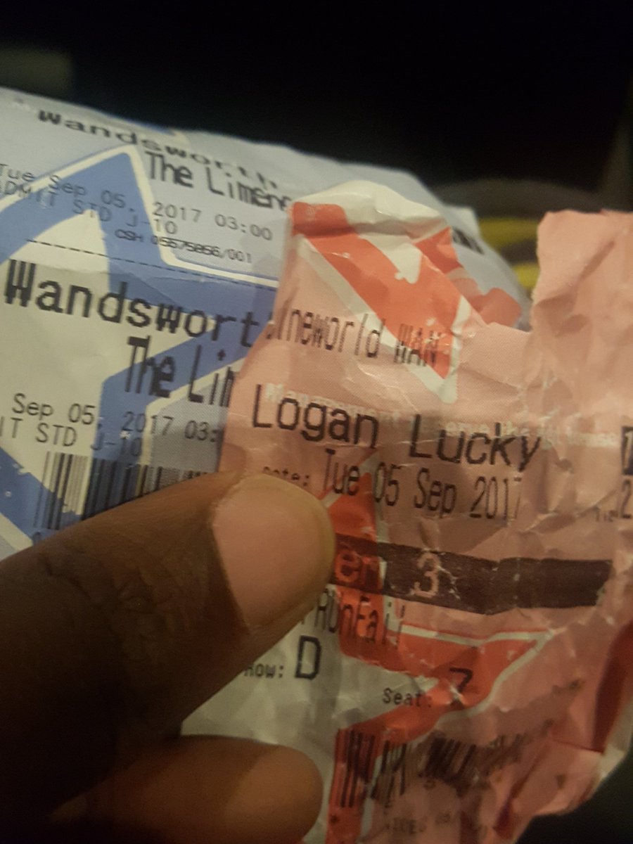 darrel_bailey's tweet photo. Strapping in for 3 movies in a day... just 'coz. Logan Lucky down (which is dope) Limehouse Golem next! #ScreenJunkie https://t.co/wtlVqDgReq