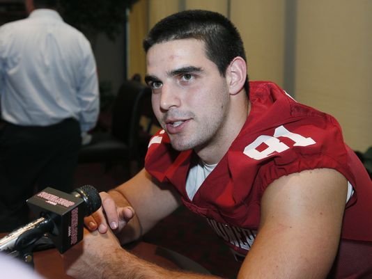 BBeckle's tweet photo. My former student Mark Andrews had a big game Saturday for Oklahoma.  Over 100 yards receiving, in one half! https://t.co/So5Zu4EVi3