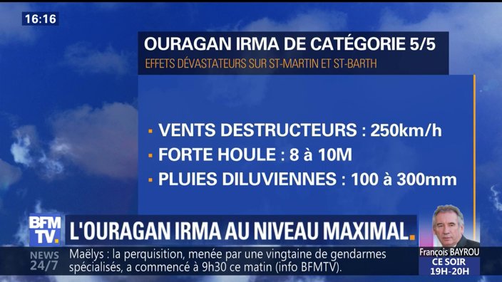 L'ouragan Irma passe en catégorie 5: Saint-Barthélemy, Saint-Martin et la Guadeloupe en alerte maximale bfmtv.com/planete/ouraga…