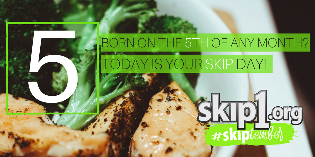 skip1's tweet photo. $5 can provide 20 meals for one hungry child! #SkipSomething worth $5 and donate that amount to https://t.co/VePW3WAySv #Skiptember #SkipIt https://t.co/t0jrN6COoT