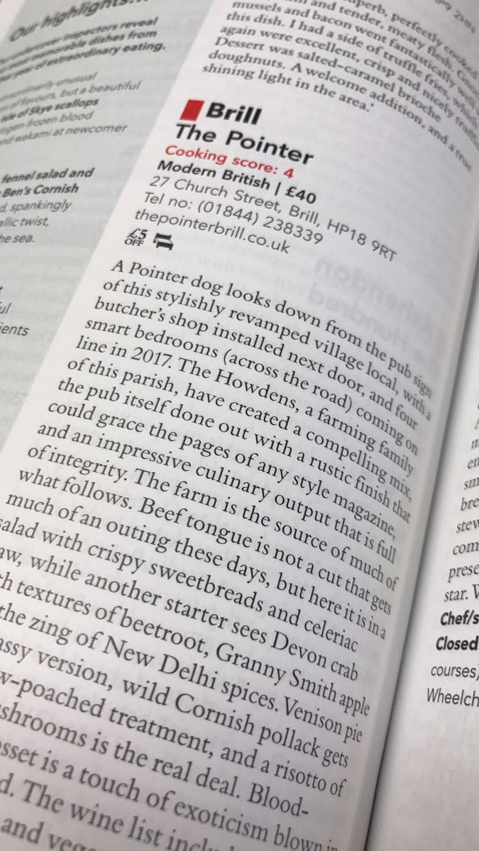 thePointerBrill's tweet photo. Delighted to be part of @GoodFoodGuideUK @waitrose again! #goodfoodguide #thepointerbrill 🍴 https://t.co/KE6Tpck2Q0