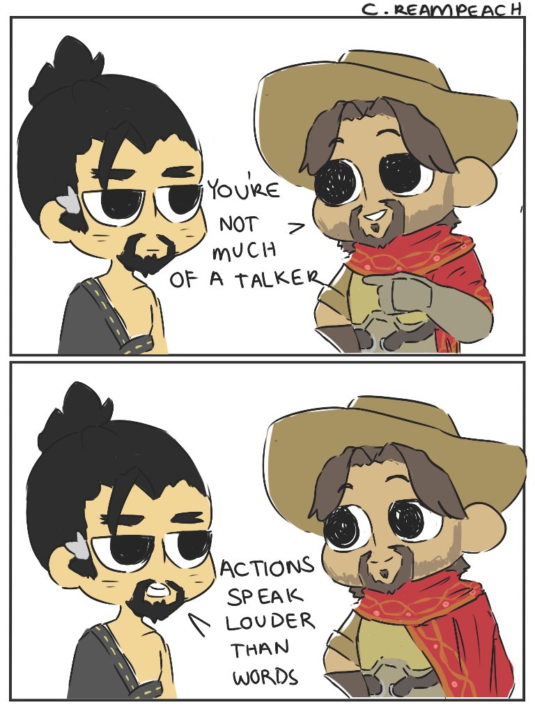 c_reampeach's tweet photo. #overwatch #hanzo #mccree https://t.co/TGIORzAugo