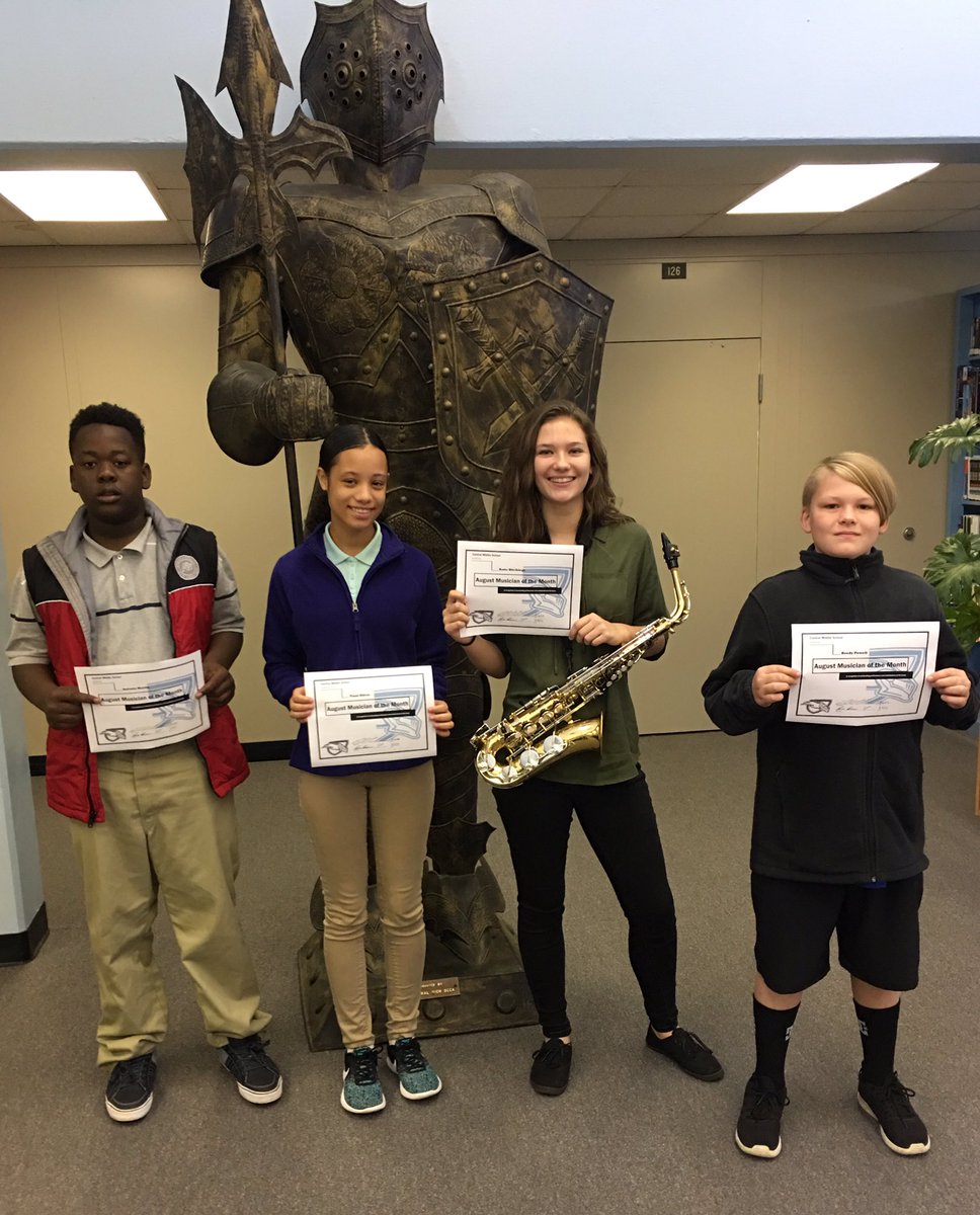 CentralWaterloo's tweet photo. Central Middle School Musicians of the Month for August 2017 @WaterlooSchools https://t.co/BLOhAoCzEI