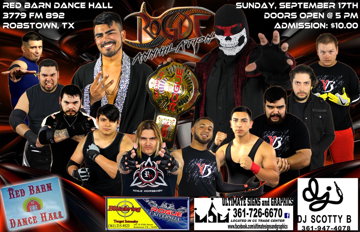 PoloParedez's tweet photo. Rogue Annihilation is coming Sept 17. Rebel Edge VS Rio!!! Two Warriors walk in to the Rogue Six Sides of Fury &amp; One Man Walks out.#RebRage https://t.co/T0urfHRrLM