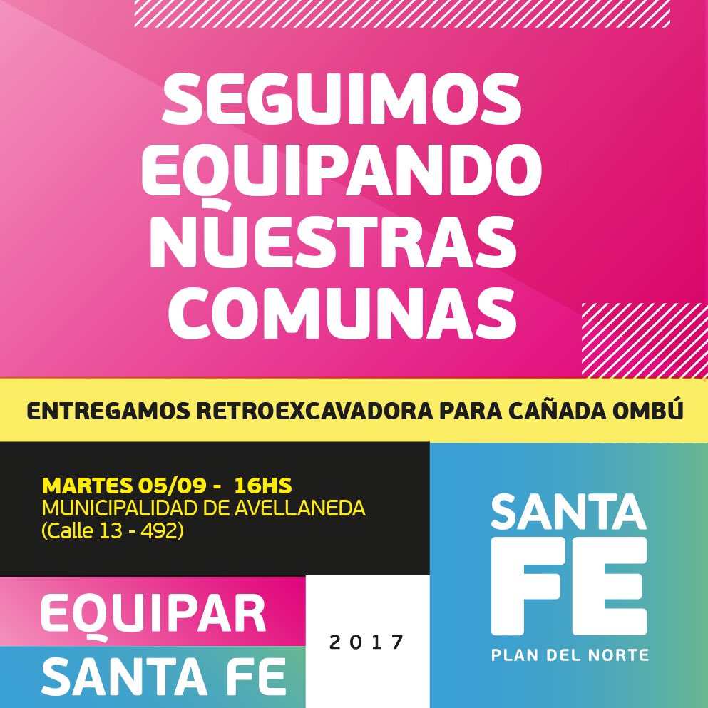 LisandroDAnna's tweet photo. También recibirán equipamiento hoy las siguientes localidades 
#SantaFePresente #GobiernoDeProximidad https://t.co/SDsWbF3A7i