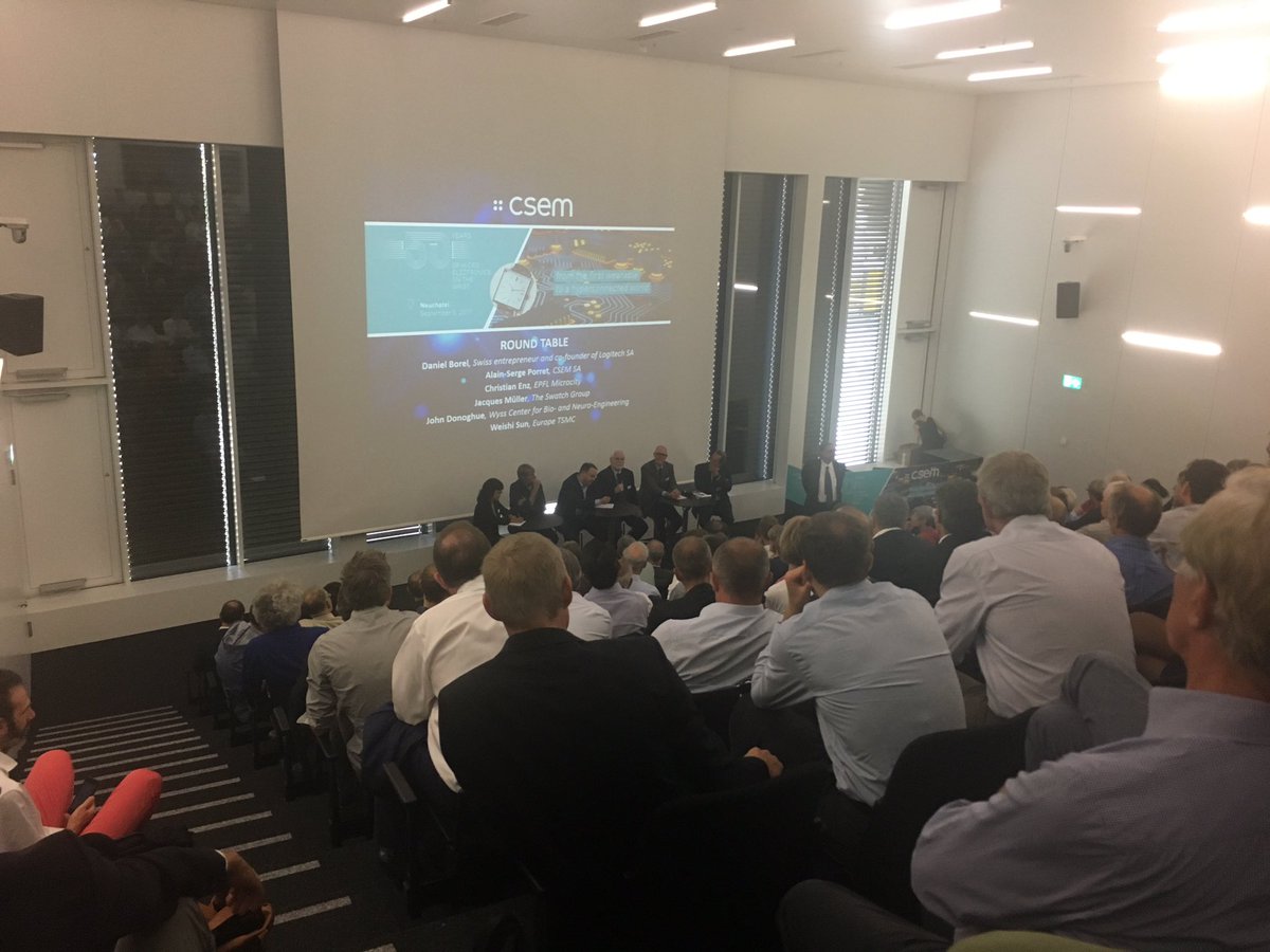 BahaaRoustom's tweet photo. The quartz watch is 50 years old. Interesting panel discussion @CSEMInfo event : from the first wearable to a hyperconnected world https://t.co/pZm6S6Ah1s
