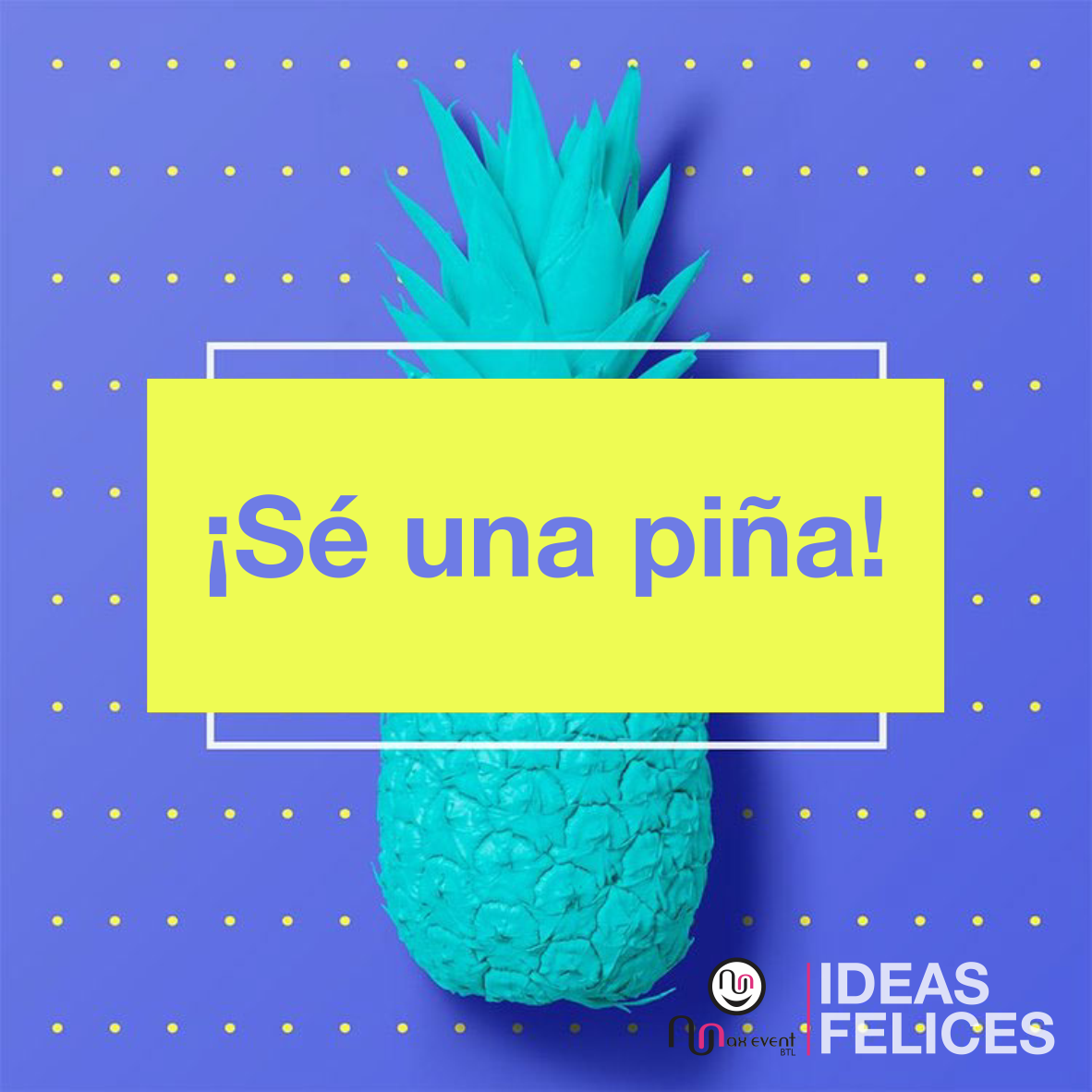 Sé una piña! Levántate firme, lleva una corona y sé dulce por dentro🍍 #FelizMartes #IdeasFelices