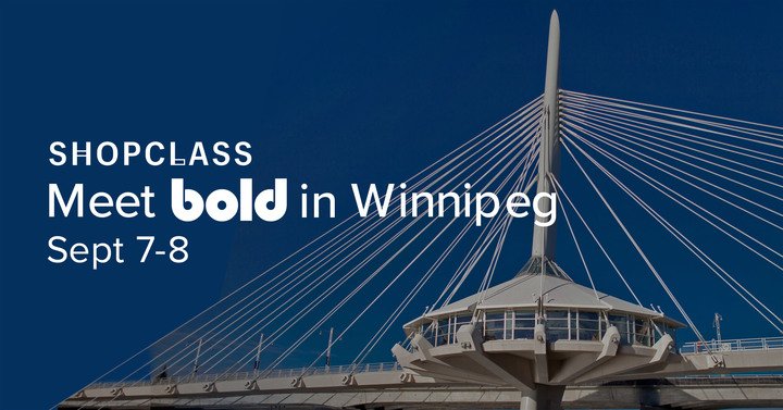 bold_commerce's tweet photo. Meet Bold in #Winnipeg and let's talk Shop! https://t.co/WGaIhlrJBR 👈 #Shopify #shopifyshopclass https://t.co/3gzw6XABdD