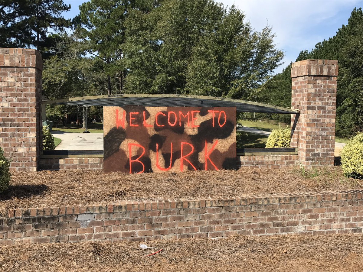 Shoutout to whoever replaced the Burkhalter sign.