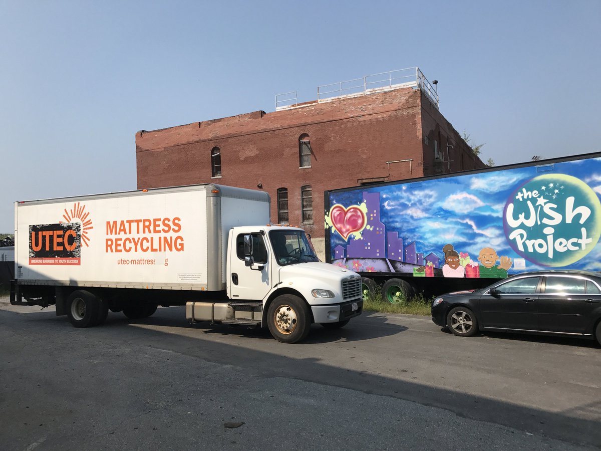 Thx to @UTEC_lowell for the awesome #donation of 86 #mattresses delivered today. #nonprofit #collaborative serving our #community #support