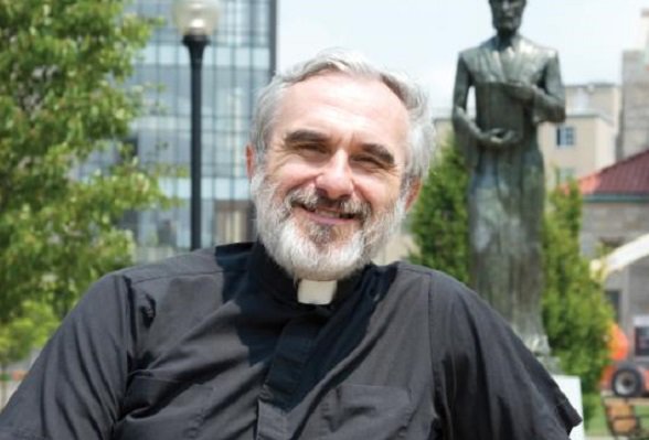 Today, we give thanks to God for the life &amp; contributions of Fr. John Bucki, SJ, our former campus minister who passed away Sept. 2. #Magis.