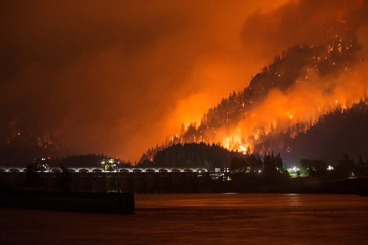 KATUNews's tweet photo. Some incredible photos just in to our newsroom from the #eaglecreek fire. Shot by web producer @tristanCF #LiveOnK2 https://t.co/PuiaeMvkTu