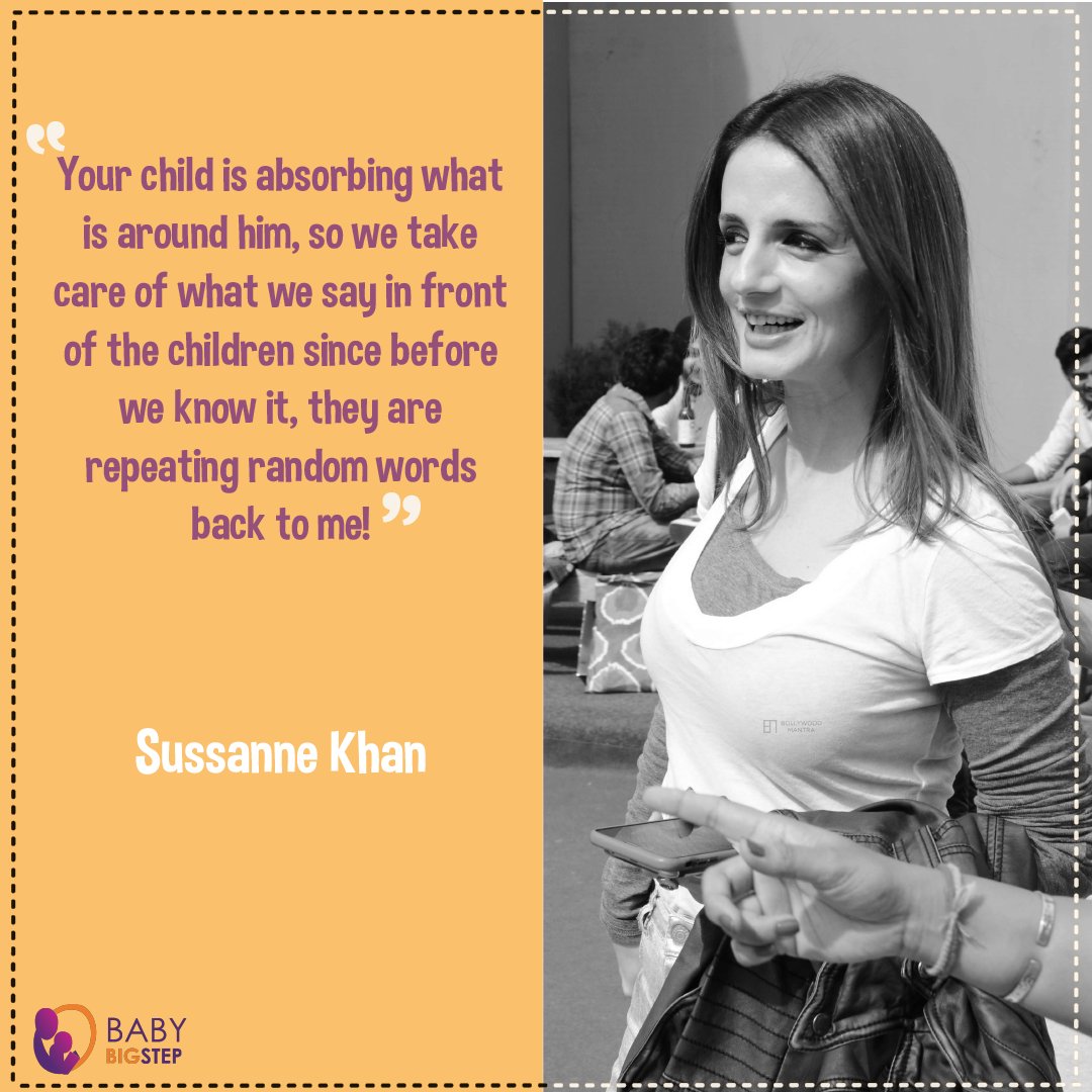 BabyBigStep's tweet photo. This is what Sussanne Khan has to say about parenting &amp; communicating with kids. #sussannekhan #celebritylife #celebritykids #babybigstep https://t.co/EoDqS2yCb9