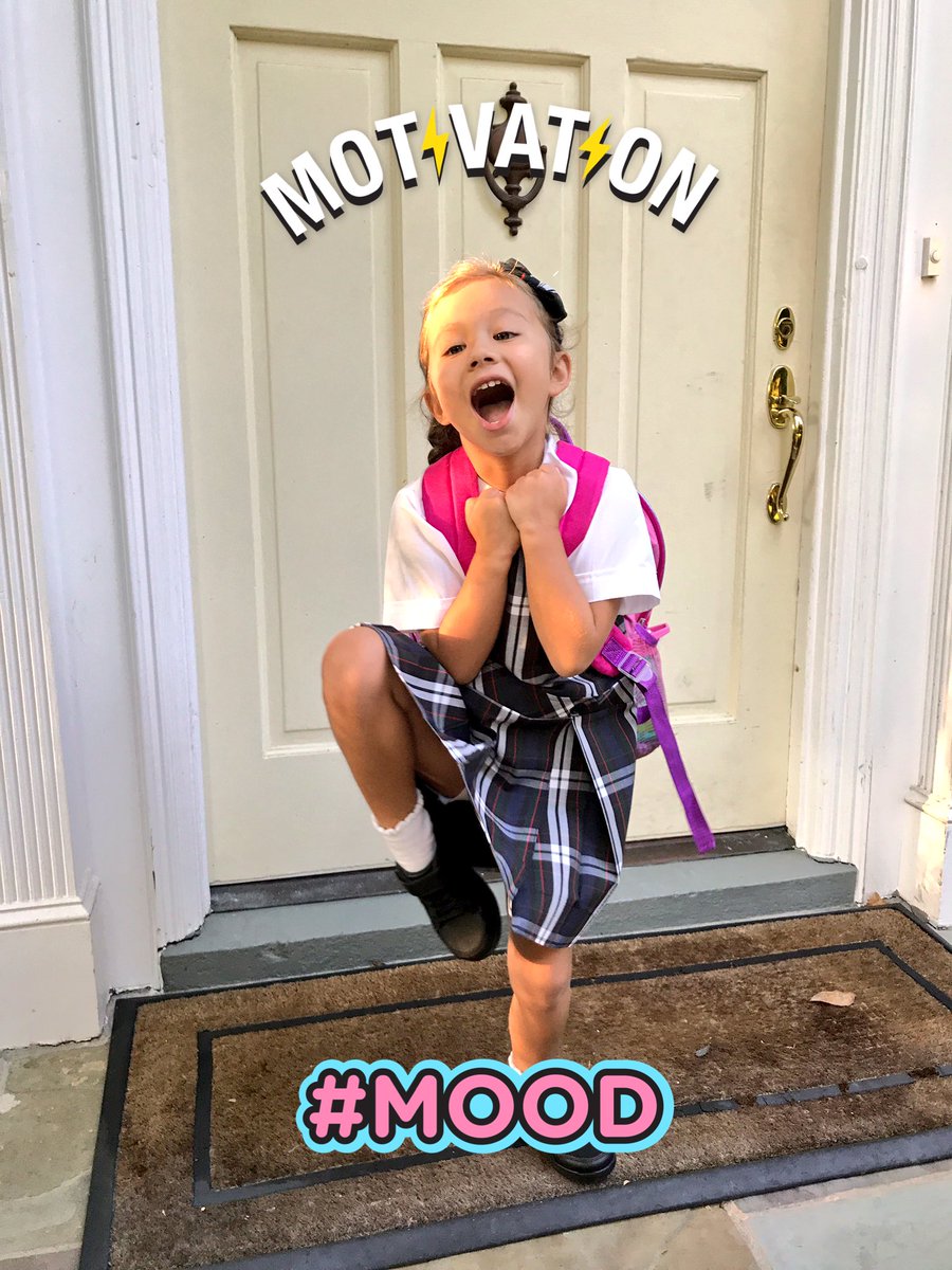 janjeffcoat's tweet photo. Welcome back to school for all of you starting after Labor Day. My lil pumkin started last week & she's still THIS excited. #firstdayfan https://t.co/DXvCS9btFD