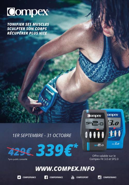 terrederunning's tweet photo. Envie de se (re)mettre en forme, récupérer et prévenir les blessures....?! C'est facile avec @compexfrance > le #SP2 à 339€ au lieu de 429€. https://t.co/gJpNfpBsJ3