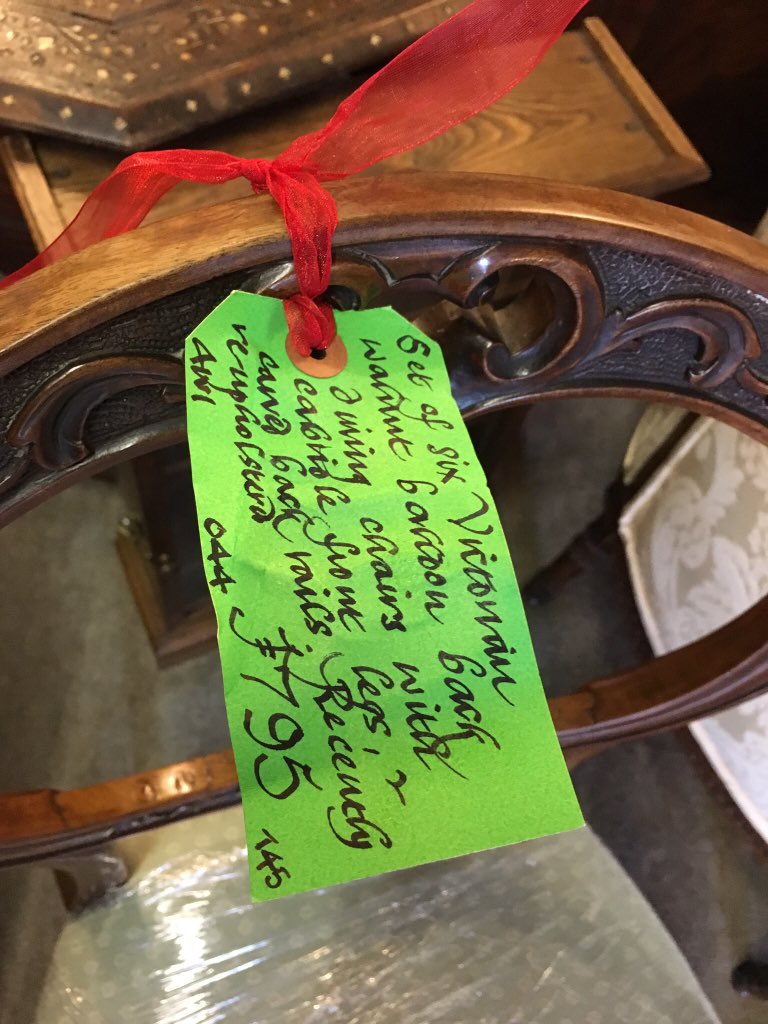 AntiquesFarnham's tweet photo. Set of 6 #Victorian #walnut #balloonback dining #chairs with cabriole front legs & carved back rails. Recently re-upholstered. £795 https://t.co/rc9beGyMxB