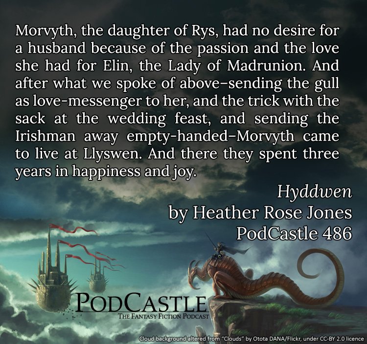 PodCastle_org's tweet photo. #PC486: "Hyddwen" by @heatherosejones, read by @TinyPixxels. Rated PG-13; a PodCastle original!

https://t.co/IdFyhpktLj https://t.co/DFQM18XOxf
