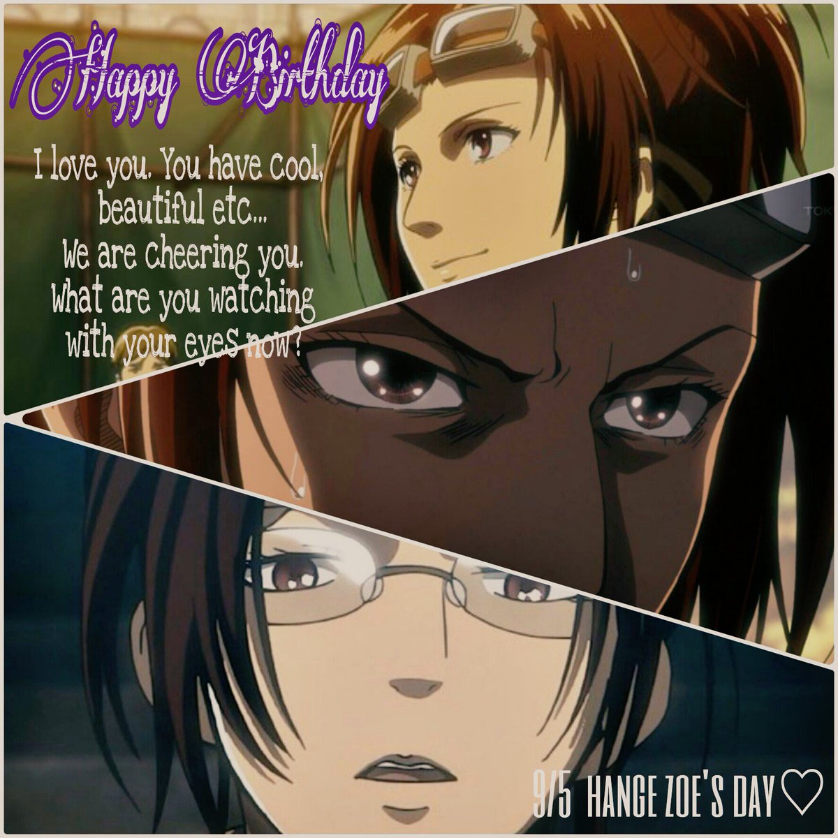 ありな ハンジさんお誕生日おめでとうございます 特に大人の魅力と目が好きです ハンジ生誕祭17 9月5日はハンジ ゾエの誕生日