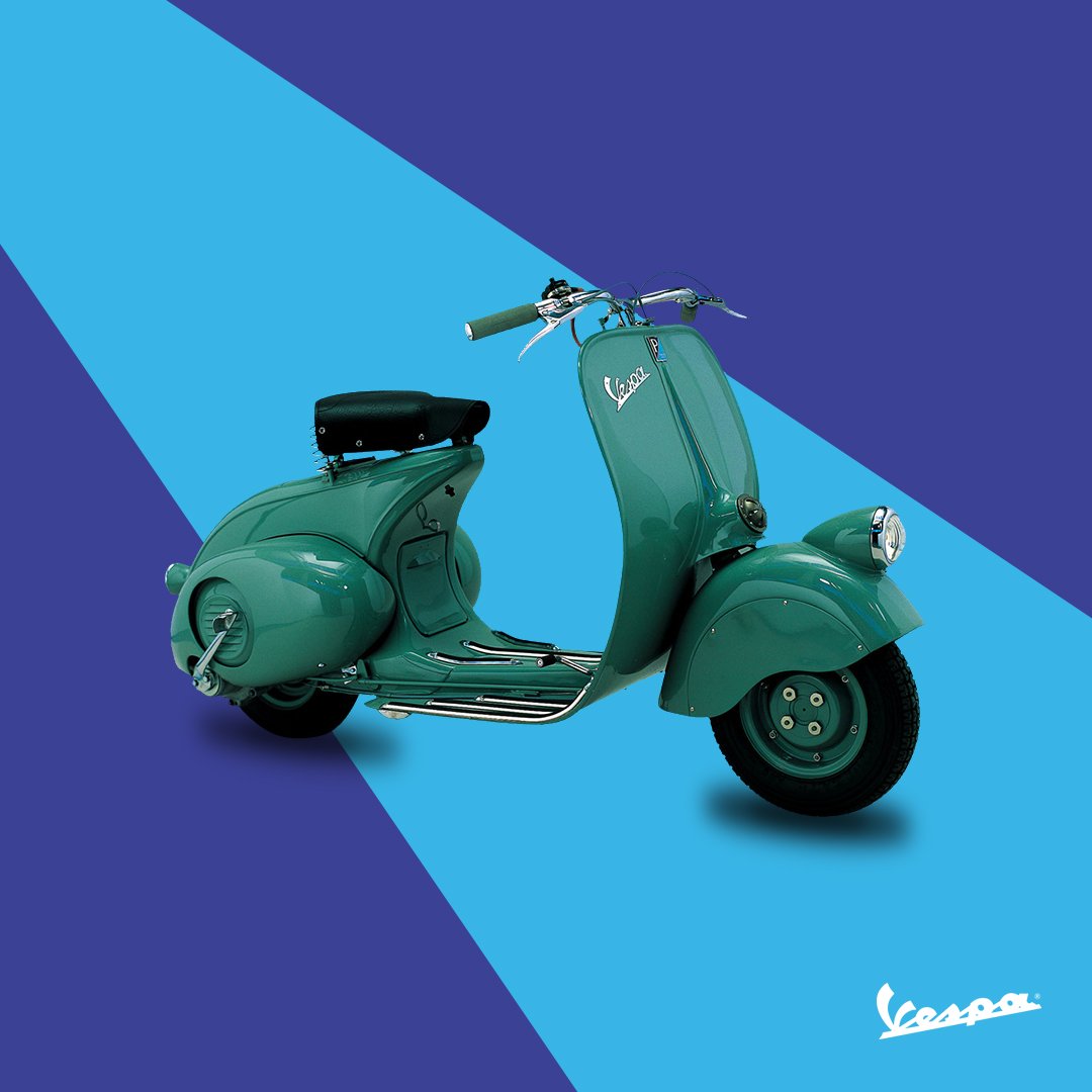 Vespa_IND's tweet photo. Di April 1946, kendaraan fungsional & inovatif ini pertama kali diperkenalkan ke dunia di Roma. #ColorsOfVespa #Vespawesome #VespaIndonesia https://t.co/5JlDPnf5o6