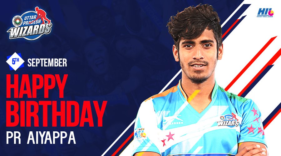 hockeyWrldNws's tweet photo. Here's wishing @UPWizardsTeam attacker PR Aiyappa a glorious year ahead as he celebrates his birthday on 5th September.… #HIL2017 https://t.co/QZguSr35tA