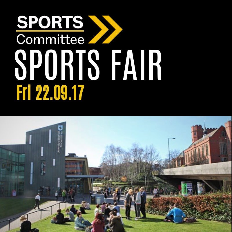 SheffSportsComm's tweet photo. The Sports Fair is taking place Friday 22nd Sept, 11-3.30pm in the Octagon - don't miss it! Info, sign ups, demos, and more! https://t.co/ScNu8g4lrp