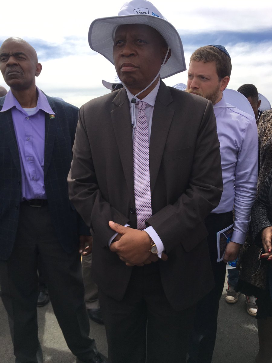 HermanMashaba's tweet photo. The tour of the #SandtonStepsUp🚶 initiative. The bridge we are on is a dedicated bus bridge. https://t.co/sEpBgyeJ9n
