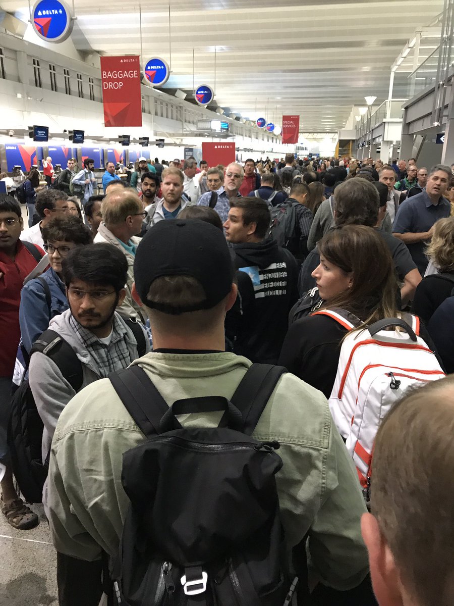 I'm at <a href="/mspairport/">MSP Airport</a> and security is a shit show of European airport strike proportions