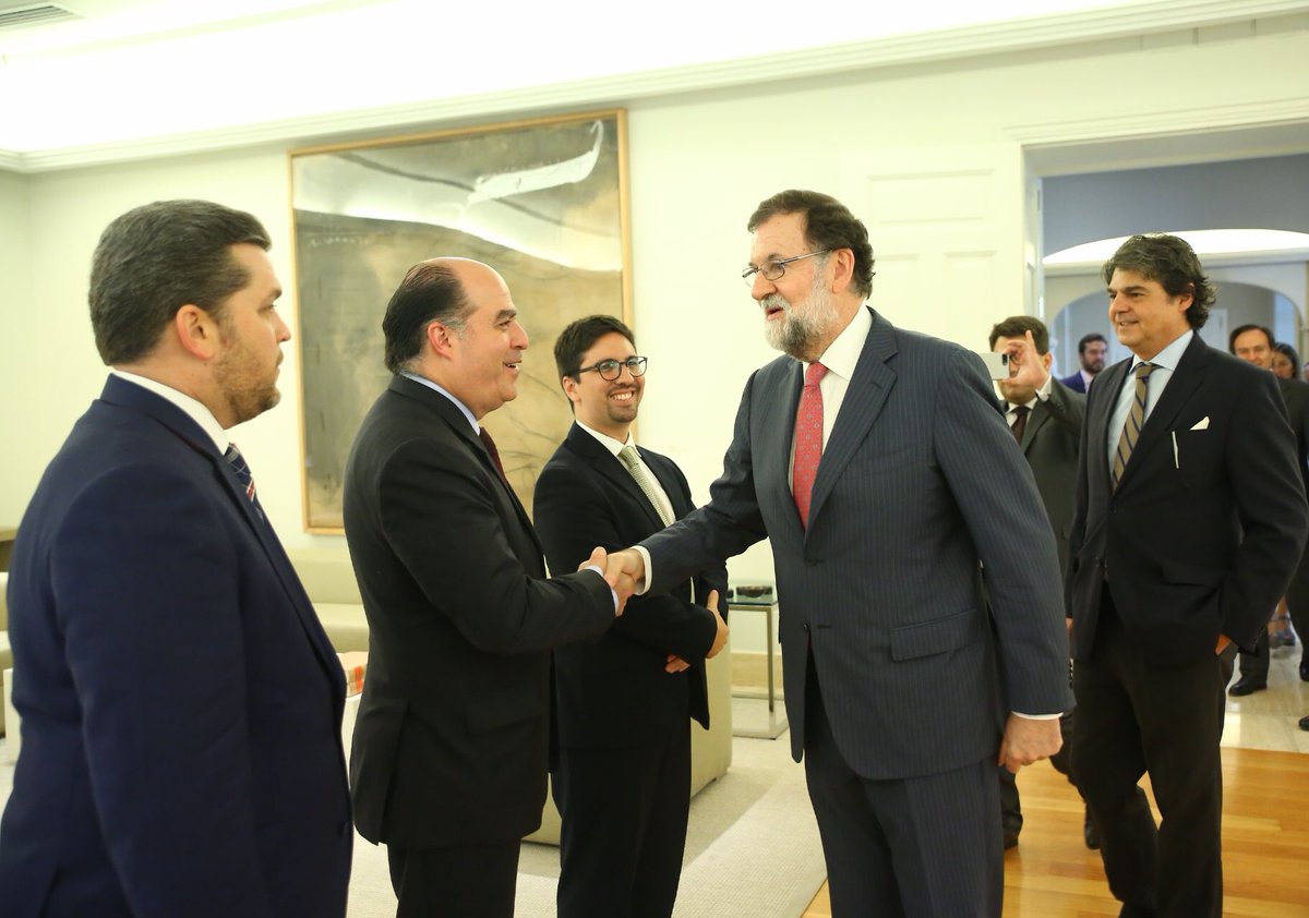 Julio Borges y Freddy Guevara fueron recibidos por el presidente Mariano Rajoy Julio Borges y Freddy Guevara fueron recibidos por el presidente Mariano Rajoy