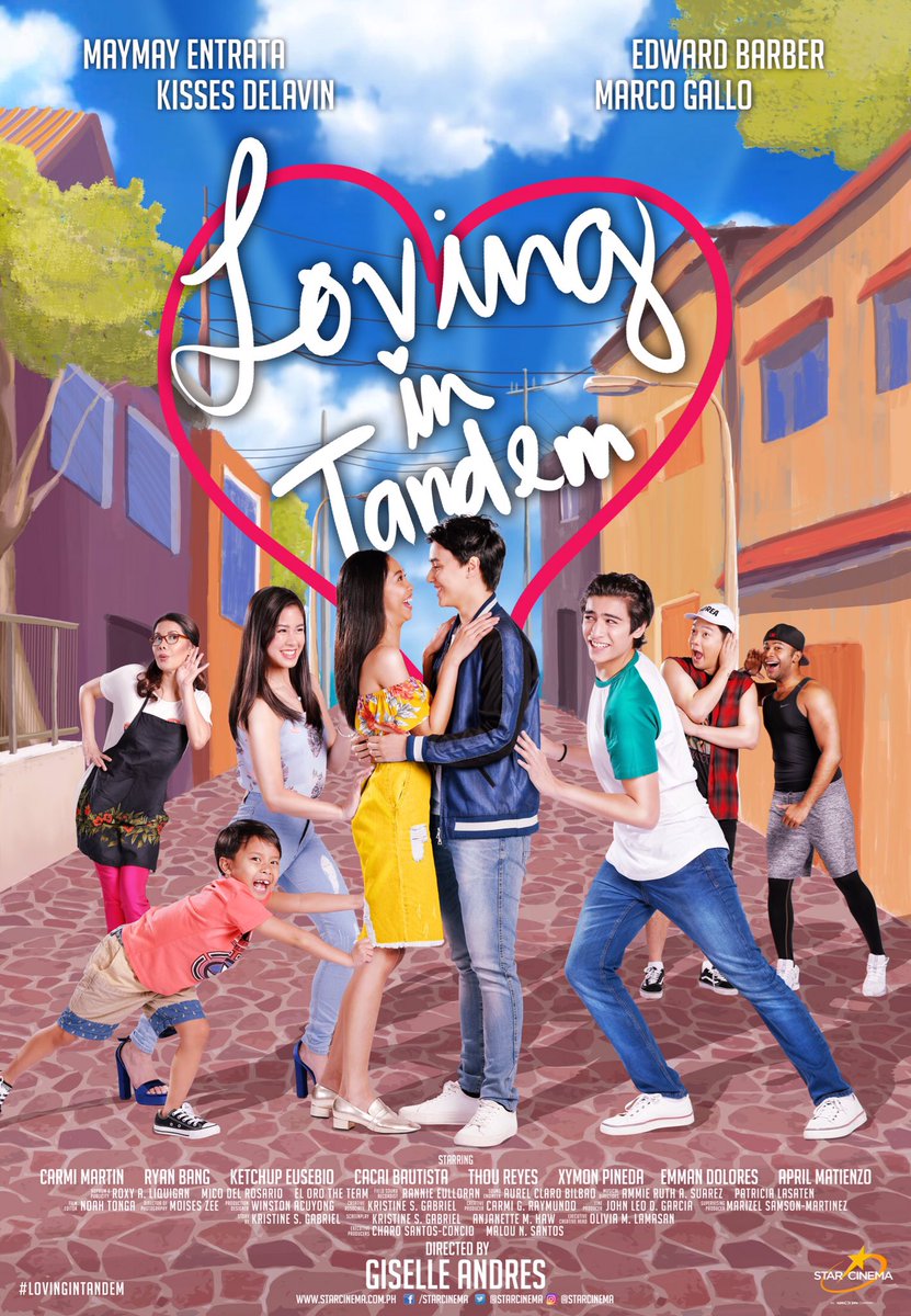 hellomarybee's tweet photo. Here it is! #LovingInTandemPoster starring #MayWard #KissMarc in cinemas Sept. 13! https://t.co/whGHUEGCtd