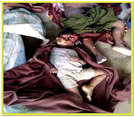 12 Hindi people who returned from Myinlut township to Maungtaw township were shot by Bengali terrorists near Myothugyi village, left 6 dead