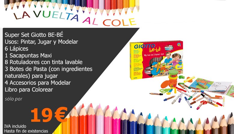 ofertahp's tweet photo. #FelizMartes #VueltaAlCole 🗒📚 #SuperOfertas 💸 #Ofertashp #Colegio
#SuperSet Giotto BE-BÉ por tan sólo 19€!! 🖍✏📖 https://t.co/ifMJNY1k0H https://t.co/Y6D5iUR2rC