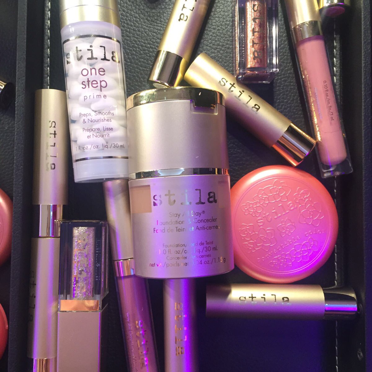 DowalWalker's tweet photo. The @StilaUK &amp; @gloriousbrands event is in full swing! #helloglorious 💄✨ https://t.co/E5DBKffKEc