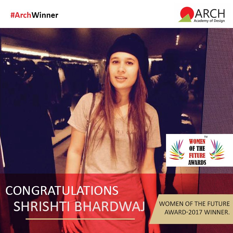 jaipurarch's tweet photo. We congratulate our student Shrishti Bhardwaj for being awarded the “Women of The Future Award – 2017” #ArchAcademyofDesign https://t.co/grgE3Ew0jS
