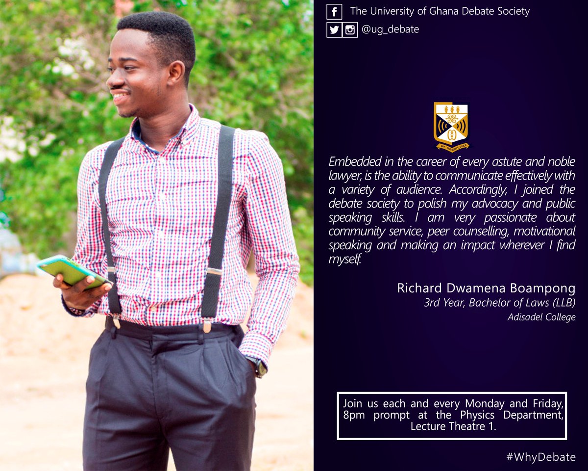 ug_debate's tweet photo. "..embedded in the career of every astute & noble lawyer is the ability to communicate effectively with a variety of audience..." #whydebate https://t.co/qCYUDFm3k6