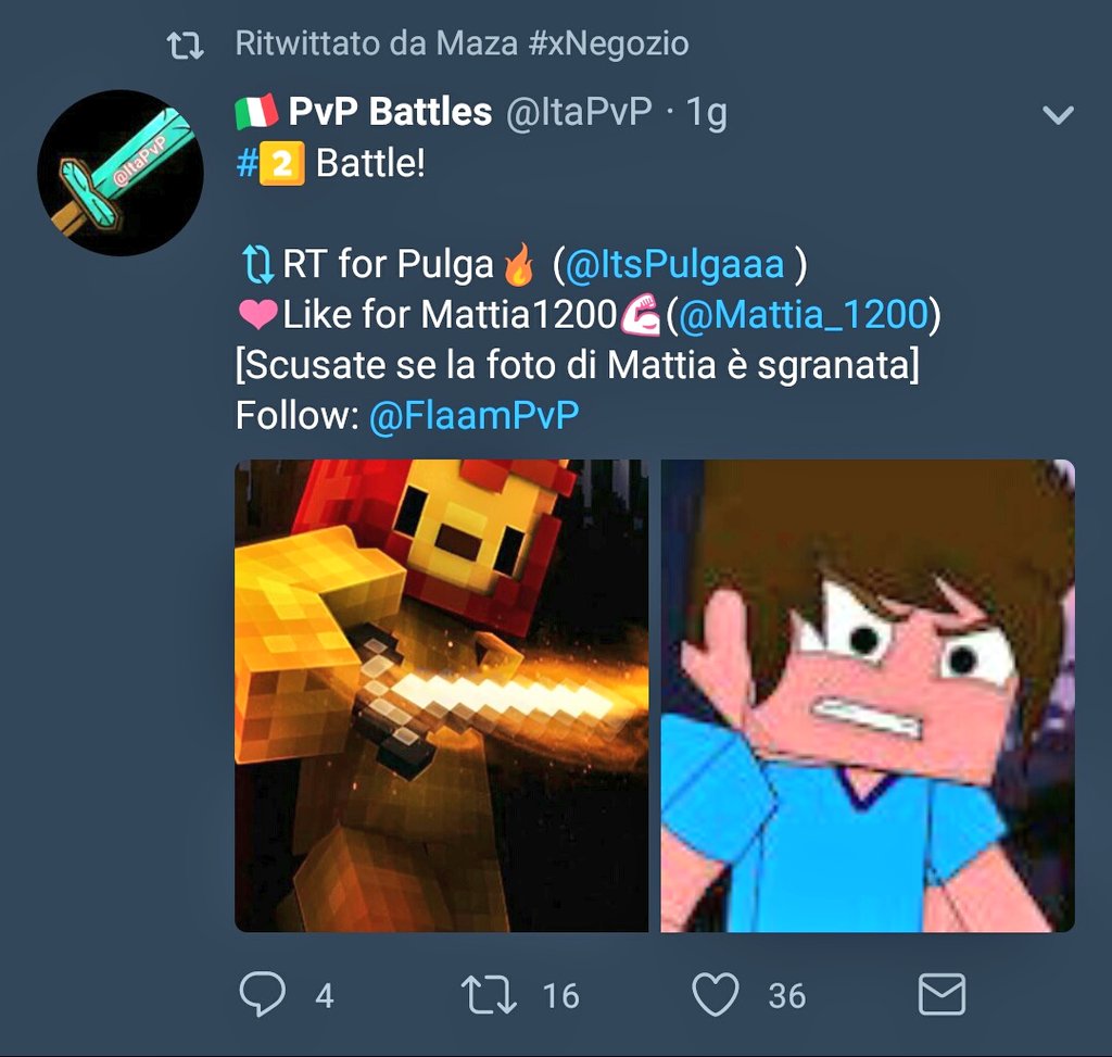 ItaPvP's tweet photo. @DioMazino @Liuklemon @fyammahh @Mattia_1200 Intanto avevi anche retwettato. GG https://t.co/7gC06z60fB