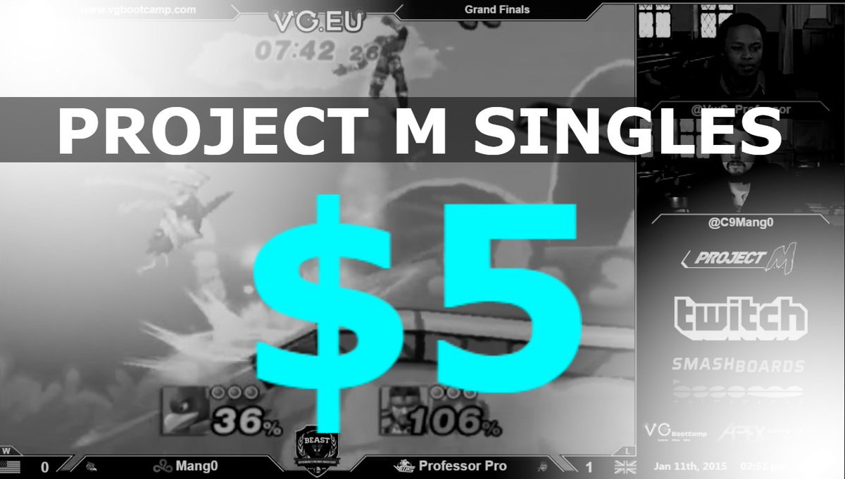 vandysmash's tweet photo. In an effort to see more people get into the game, Project M Singles entry will now be $5! #CommodoreCup
https://t.co/rgxKoG3Zbv https://t.co/2Owiwht3CU