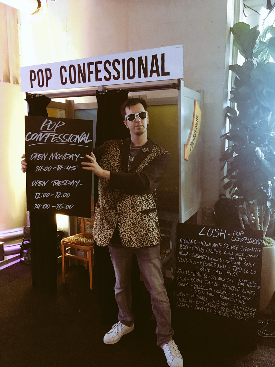 thegobbledegook's tweet photo. Team LUSH's Pop Confessions #creativeshowcase YOU ARE ALL ABSOLVED @LushLifeEN @LushLtd #lushcreativeshowcase #disruptionandjoy https://t.co/rvCqGMnAjn