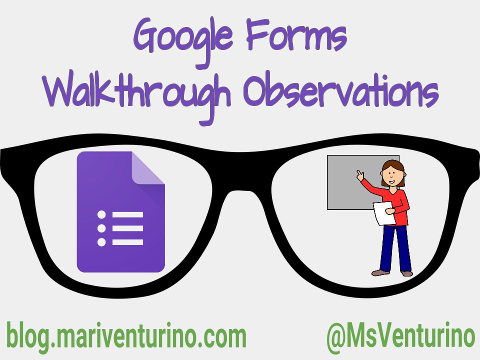 MsVenturino's tweet photo. Use Google Forms for informal walkthrough observations! Learn how here: https://t.co/PxCsxmLHOm #edtechteam https://t.co/HuvsrJxMEV