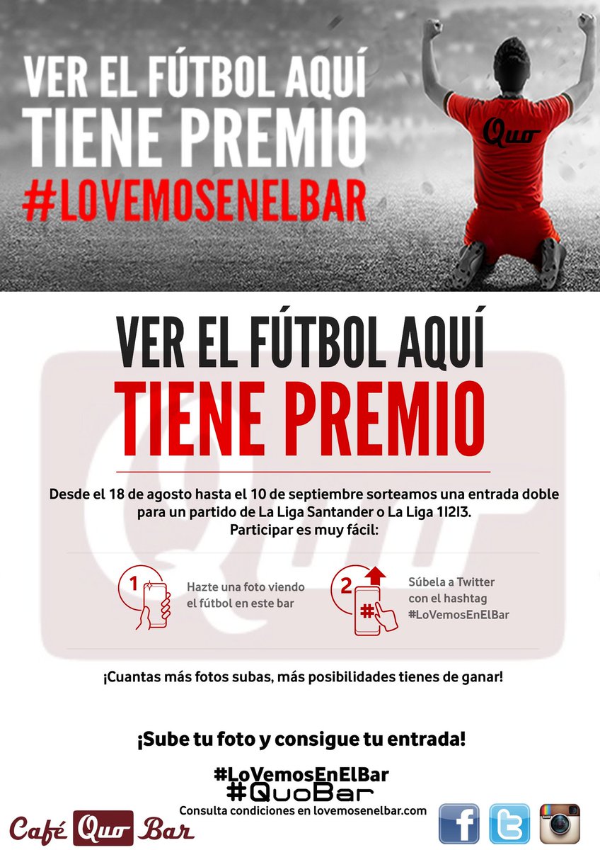 QuoBar's tweet photo. #LoVemosEnElBar #Quobar #entradas #Lfp @QuoBar https://t.co/U7AWapfml8