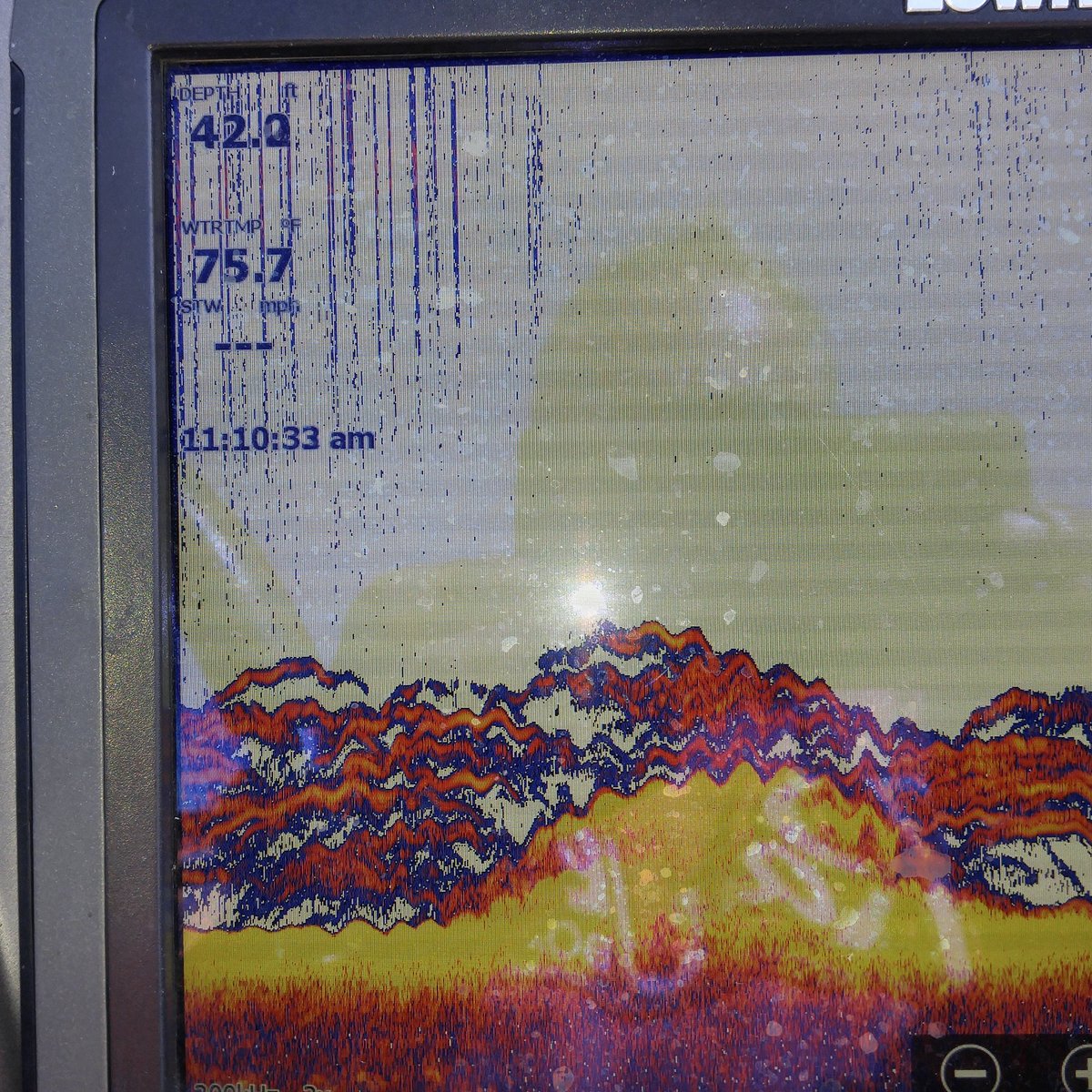 CaptnJoeFonzi's tweet photo. Walleye schools on fall structure #Lowrance #RangerBoats #LakeErie https://t.co/blSkYV4xhk
