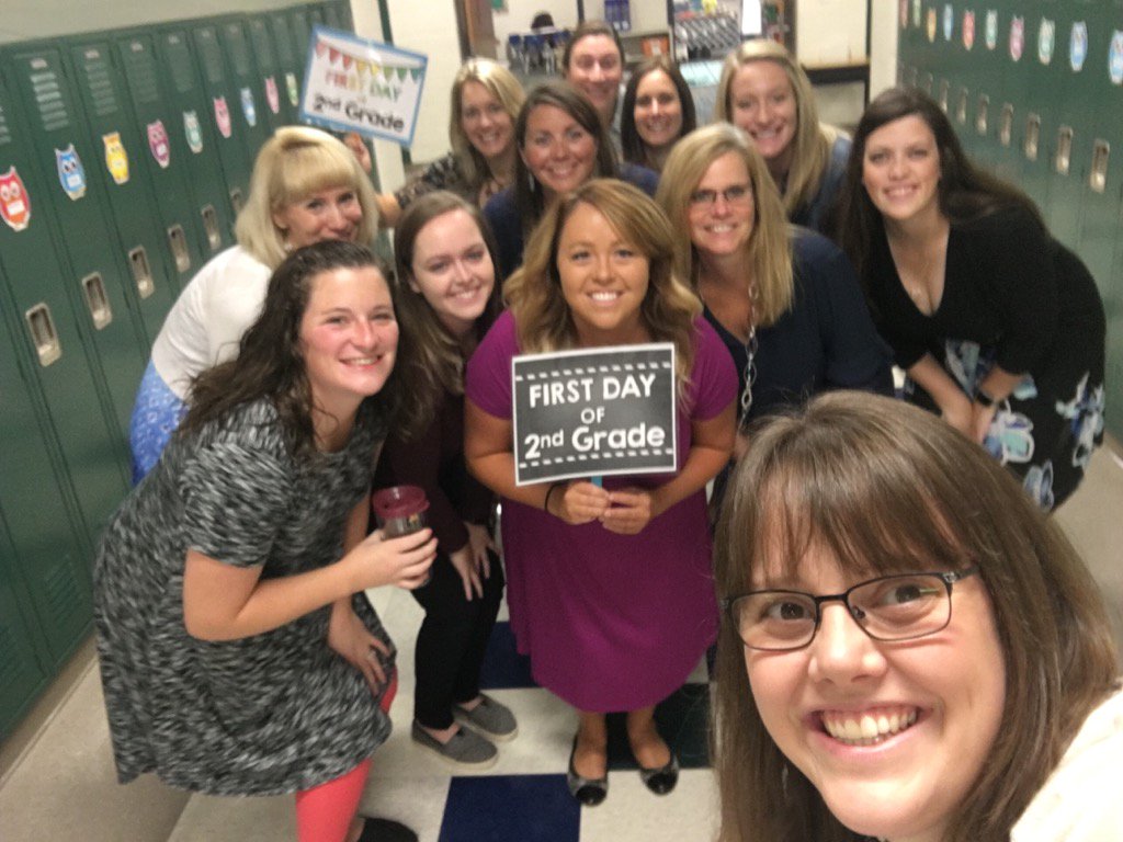 gym_mrschase's tweet photo. Happy first day of school from the 2nd grade village! #wearecompass https://t.co/D317lBZj9V